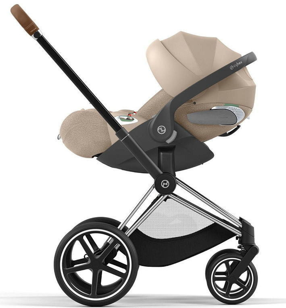 Коляска Cybex Priam IV Chrome Brown complete Cloud T Cozy Beige Plus Base T 4 в 1 Leaf Green