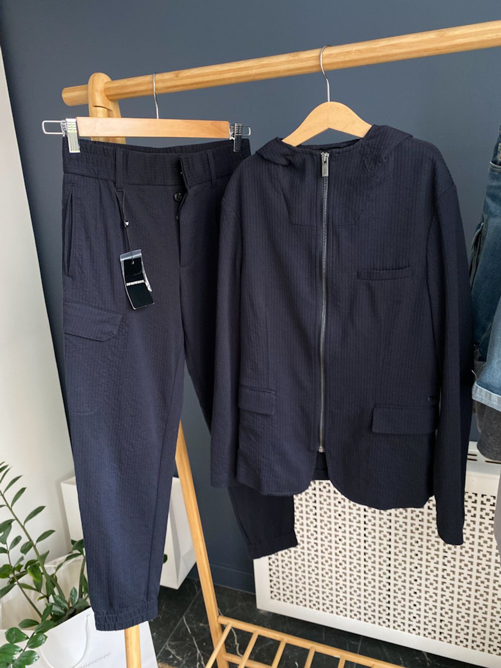 Хлопковый пиджак с капюшоном Armani, 152