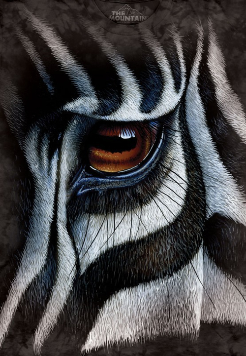 Футболка Mountain с изображением зебры - Zebra Eye