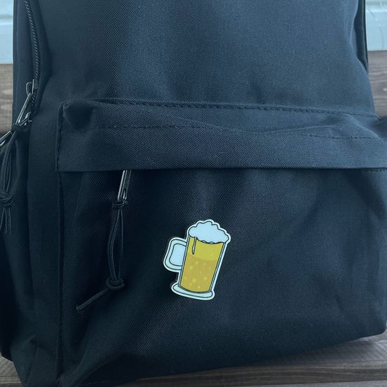 Значок деревянный (брошь)  Beer Cup. Fire Pin