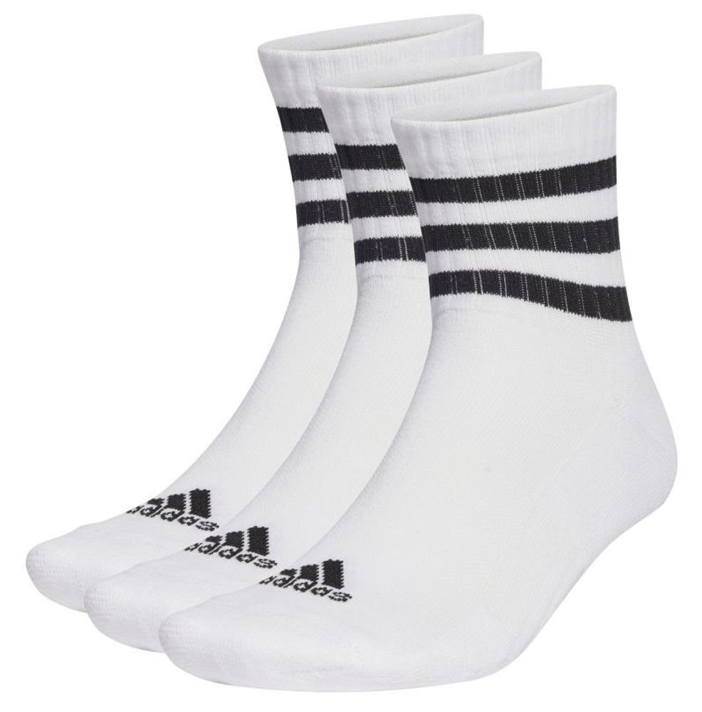 Теннисные носки Adidas Cushioned Sportswear Mid-Cut Socks 3P - white/black