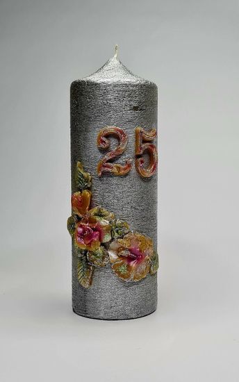 Свеча "25", 18,5*7