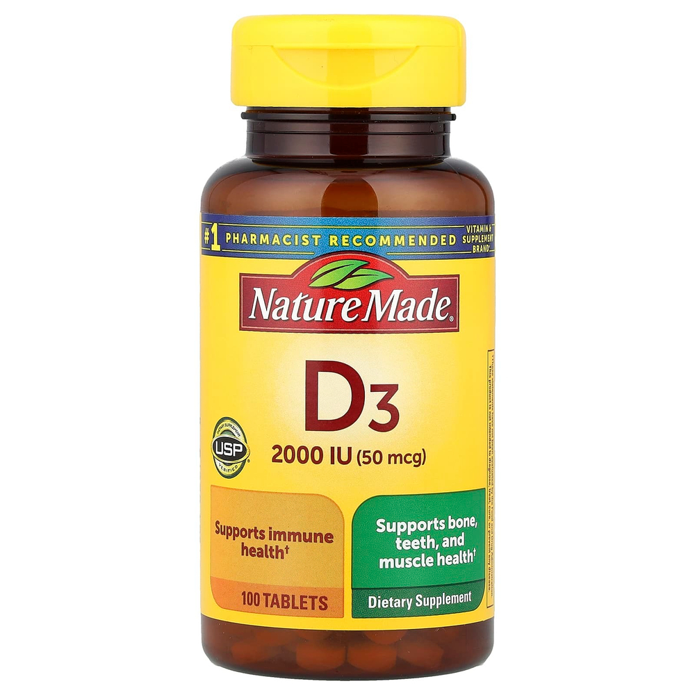 Nature Made, Витамин D3, 100 таблеток