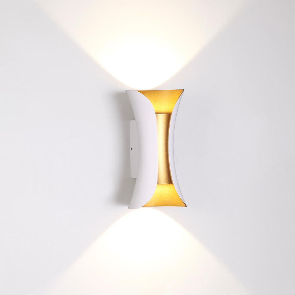 3886/6WG HIGHTECH ODL20 501 бел/золот/металл Настен.светильник LED 4000K 120° 6W 220V IP54 KRISTA