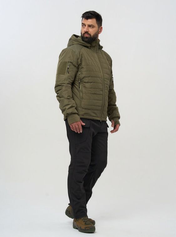 Тактическая военная демисезонная куртка Джунгли 2 с капюшоном Олива