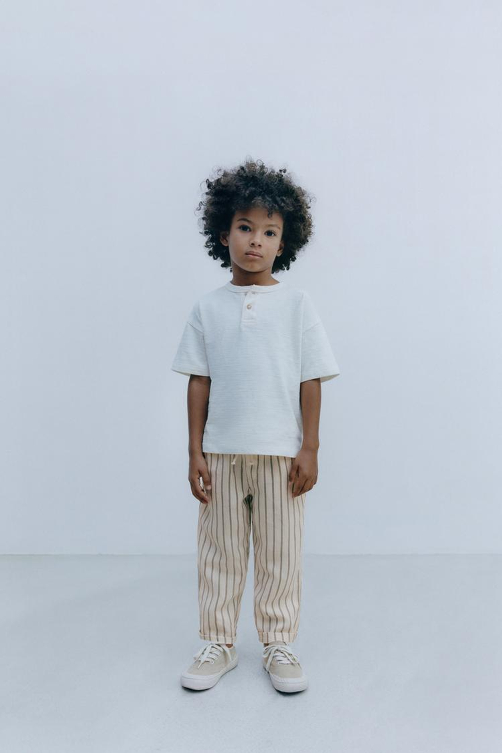 ZARA СВОБОДНЫЕ БРЮКИ ИЗО ЛЬНА, ЭКРЮ/ЧЕРНЫЙ