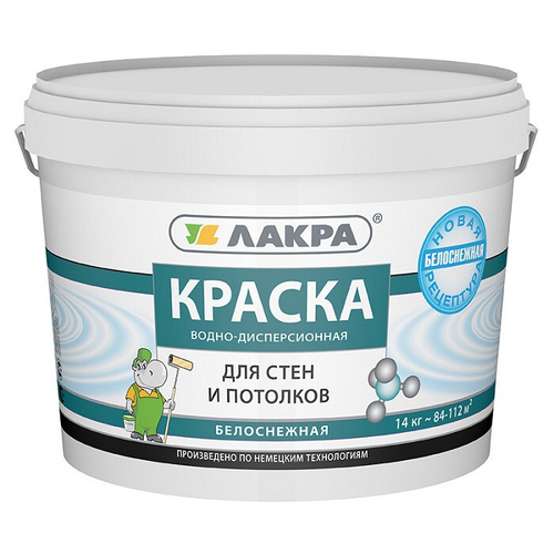 Краска В/Д 14кг для стен и потолков Лакра RAL6005 B20G