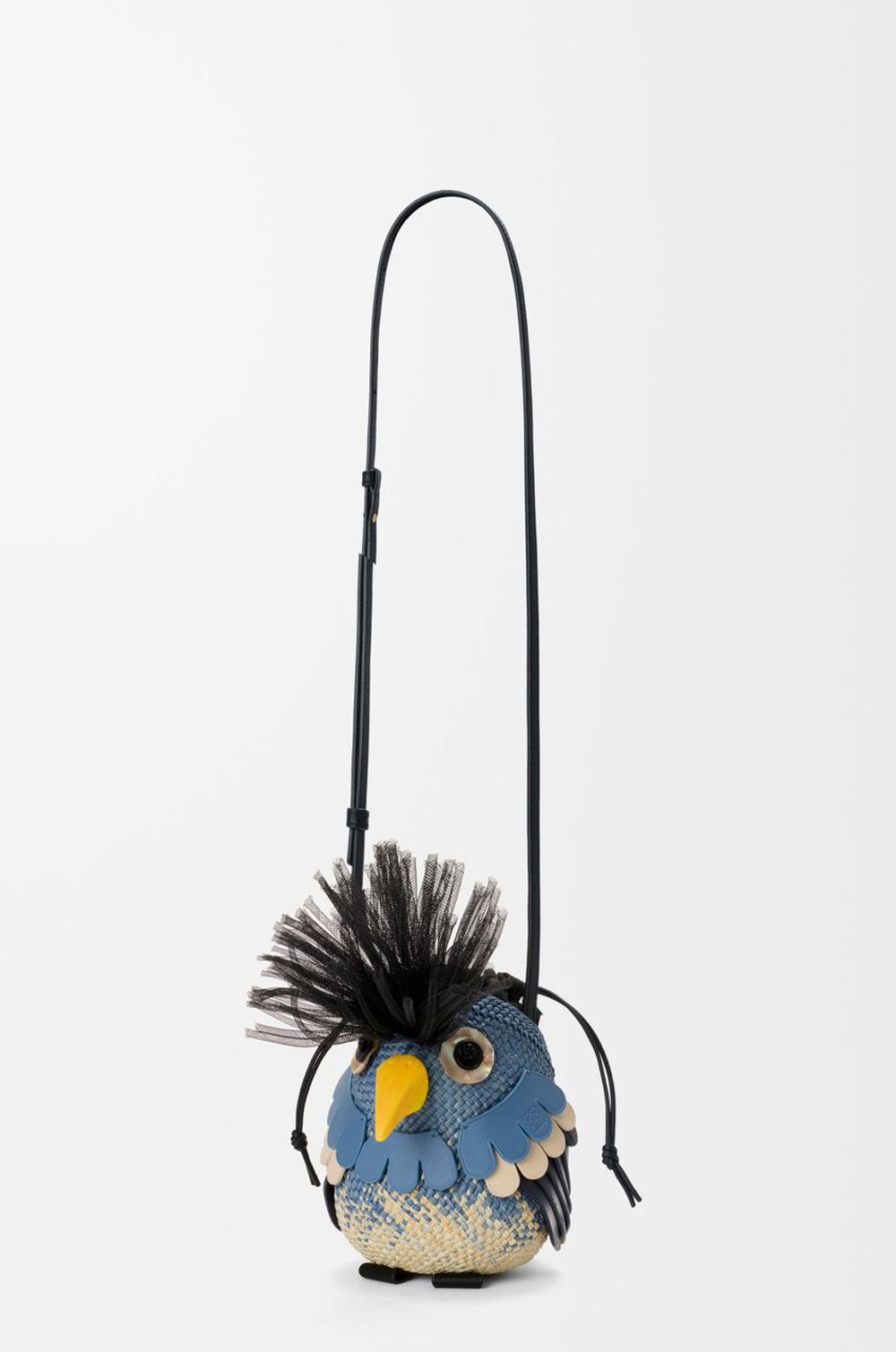 Loewe Сумка Bird в форме птицы из пальмы и телячьей кожи, синий