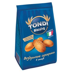 Воздушные сухарики в сахаре Яшкино TONDI с молочным вкусом 94 гр/пач