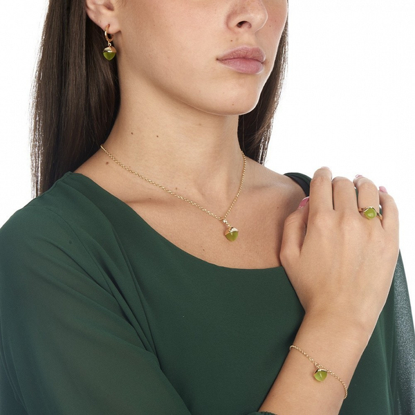 Браслет Boccadamo Caleida Green XBR862DV G/G с оливином (хризолотом)