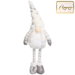 Сувенир новогодний «Лесовичок - Веселье» 47*9 см, Серебро (с подсветкой)