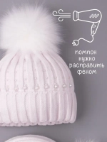 Шапка для девочки зимняя вязаная и шарф