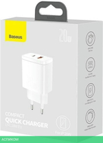 Сетевое зарядное устройство Baseus Compact White (CCXJ-B02)