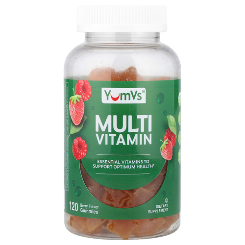 YumVs, мультивитаминный комплекс, со вкусом ягод, 120 жевательных таблеток