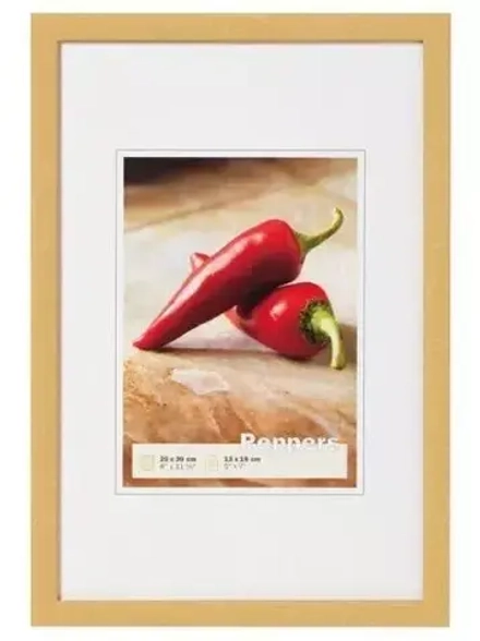 Фоторамка Walther Peppers 10x15, дерево/стекло, золотистый (BP 015 G)