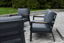 "Орхидея" лаунж-зона 4-местная из алюминия, цвет темно-серый