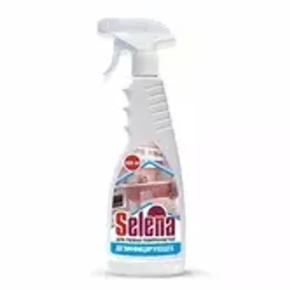 Selena для любых поверхностей антибактериальное моющее средство с распылителем 500 мл.*12