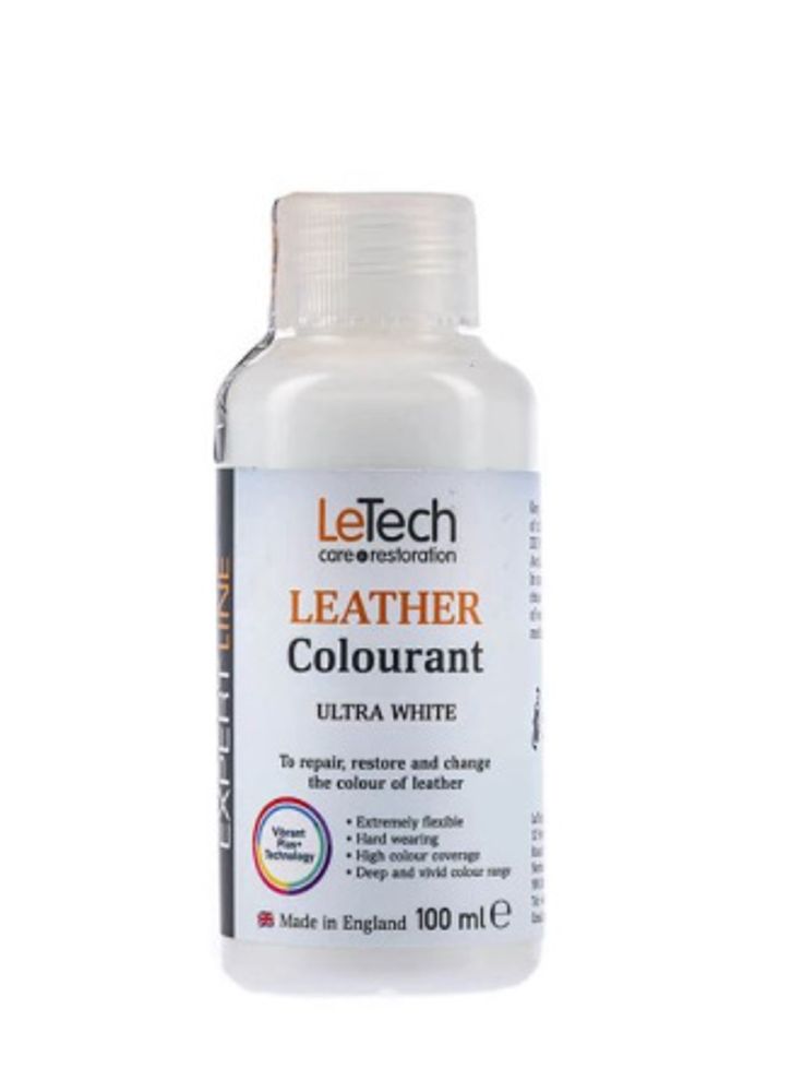 LeTech Expert Line Краска для кожи (Leather Colourant) Ultra White 100мл
