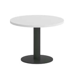 Onix Direct Стол журнальный круглый O.SJ-1 Белый Бриллиант/Металл Антрацит 600*600*450