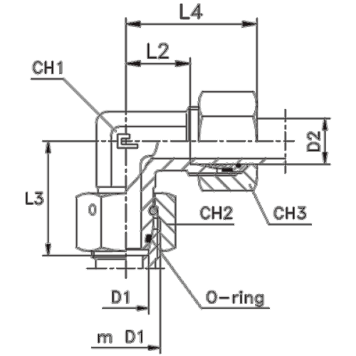 Соединение PN90 DS16 24х1.5 B4 (в сборе)