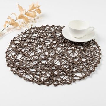 Салфетка сервировочная "Трава", кофейный 38х38 см