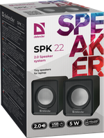 Компьютерные колонки 2.0 Defender SPK 22 5 Вт (черный)