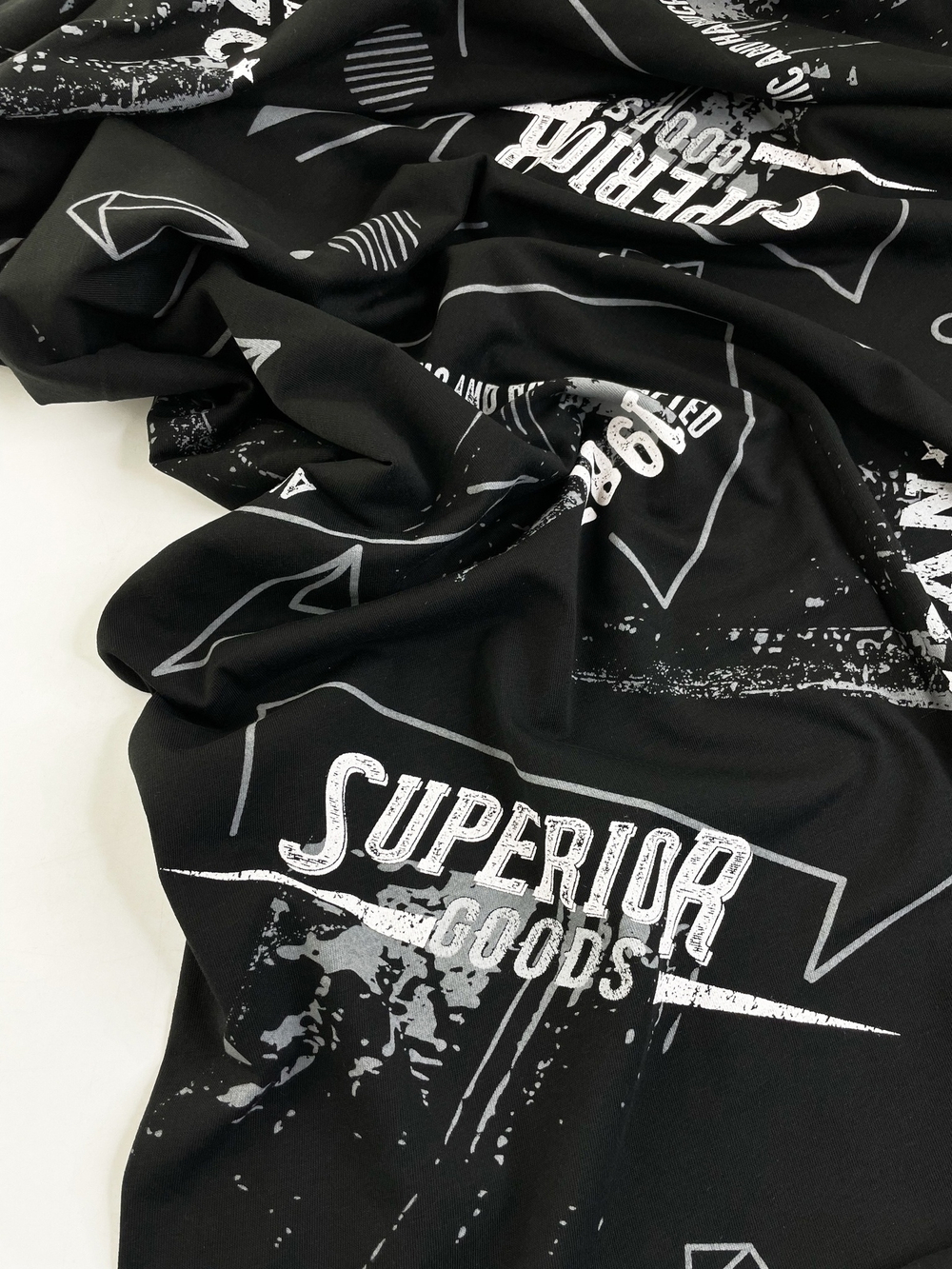 Superior/ черный - Кулирка с лайкрой, компакт пенье (КРВ216)