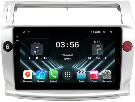 Магнитола для Citroen C4 2004-2011 - FarCar DX3036M монитор 9.5" IPS на Android 13, 4+64Гб, CarPlay