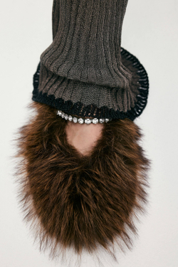 H&M Тапочки с декоративными деталями, темно-бежевый