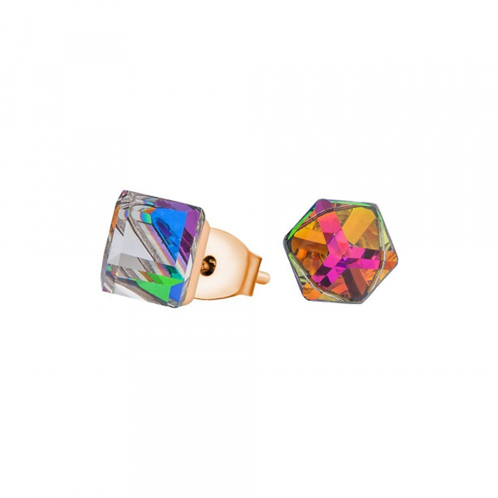 Серьги-пусеты Fiore Luna Crystal Vitrail Medium SWE1127/1 CVM RG