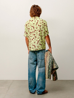 Рубашка Stussy Floral Hawaiian Lime