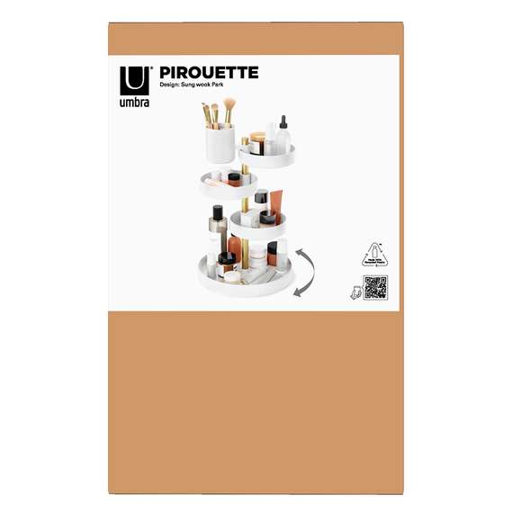 Органайзер настольный pirouette, белый/латунь