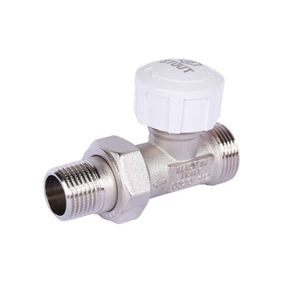 Клапан термостатический прямой STOUT - 1/2" x 3/4"EK (ВР/НГ евроконус, PN10, Tmax 100°C)