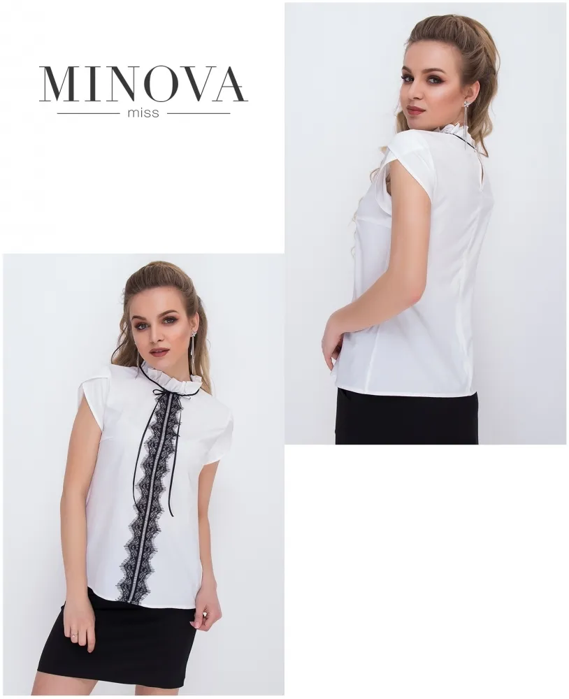 Блуза 1049-молочный Minova