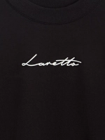 Черный лонгслив оверсайз для мальчика