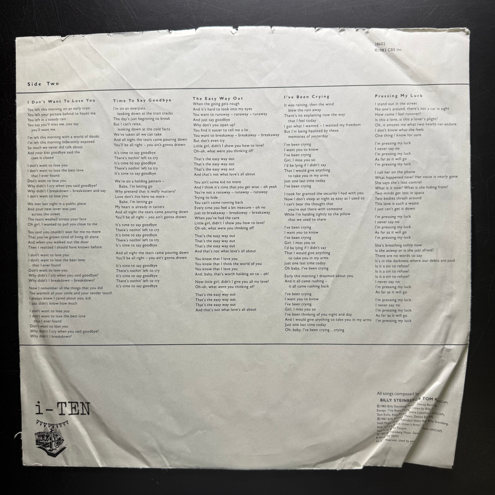 i-Ten ‎– Taking A Cold Look (США 1983г.)