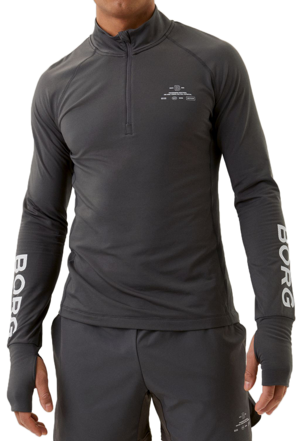 Куртка теннисная Bjorn Borg Borg Graphic Midlayer Half Zip M - pavement