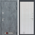 Дверь входная Лабиринт Бетон 06 - Сандал белый металлическая