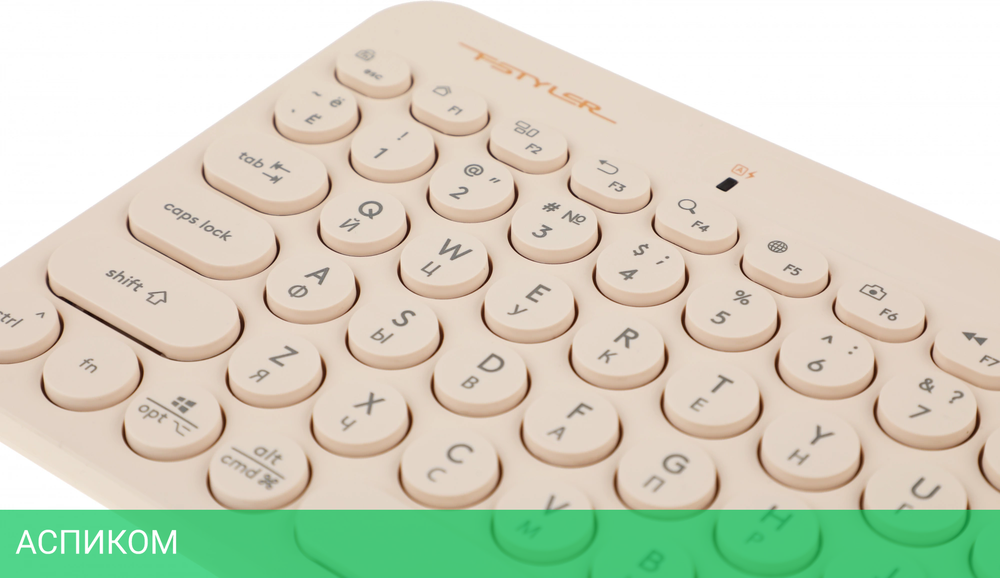 Клавиатура A4Tech Fstyler FBK36C AS бежевый (FBK36C AS)