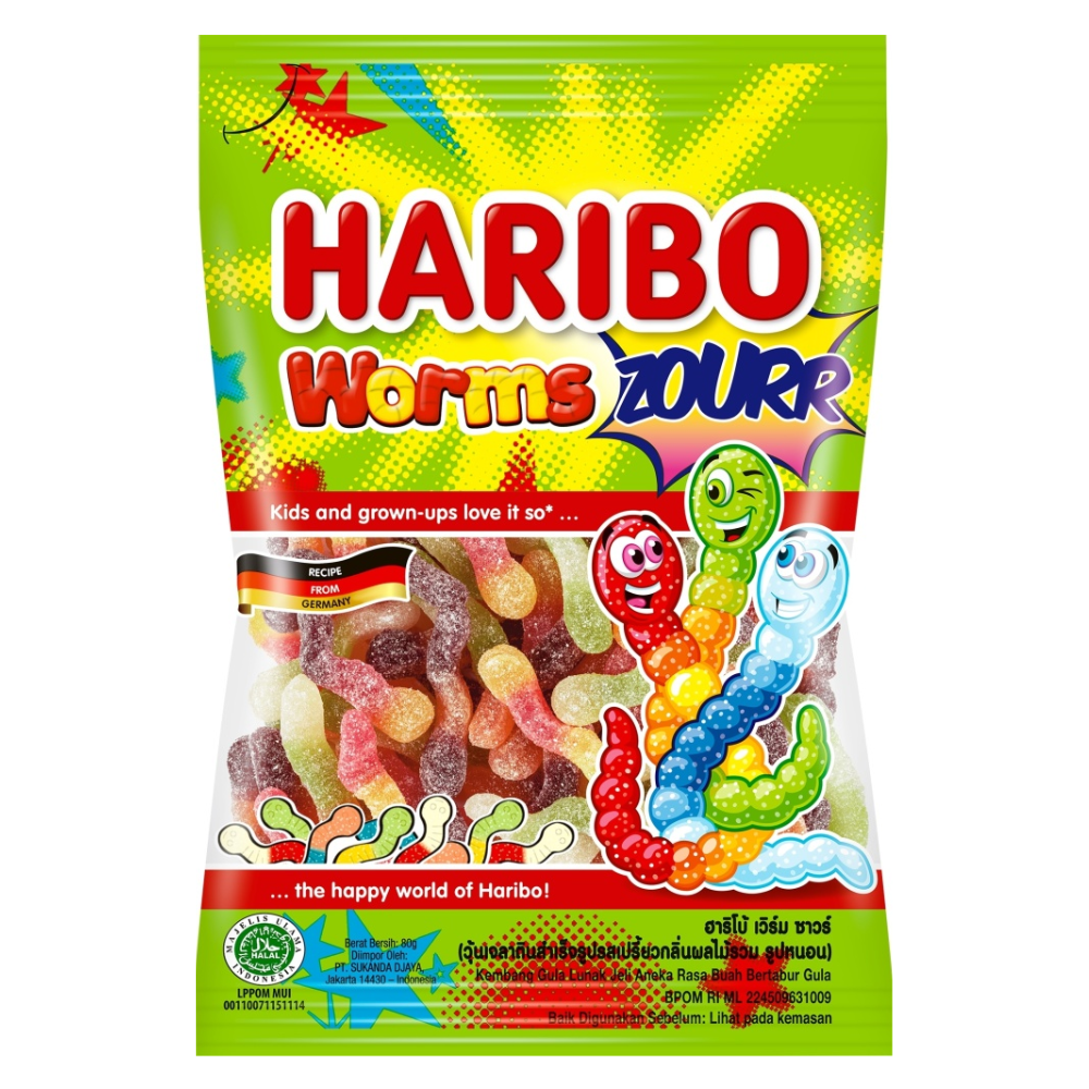 БОНУС Haribo Worms Zourr 80 гр
