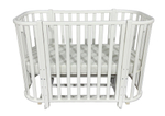 Детская кроватка ESENIA 2 (поперечный маятник, съемная стенка, колеса)