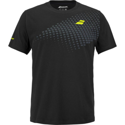 Теннисная футболка Babolat Aero Cotton - black/black
