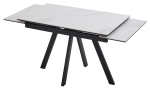 Стол М-City DISAUR Нео-2 115 Matte Белый мрамор, керамика, Черный каркас