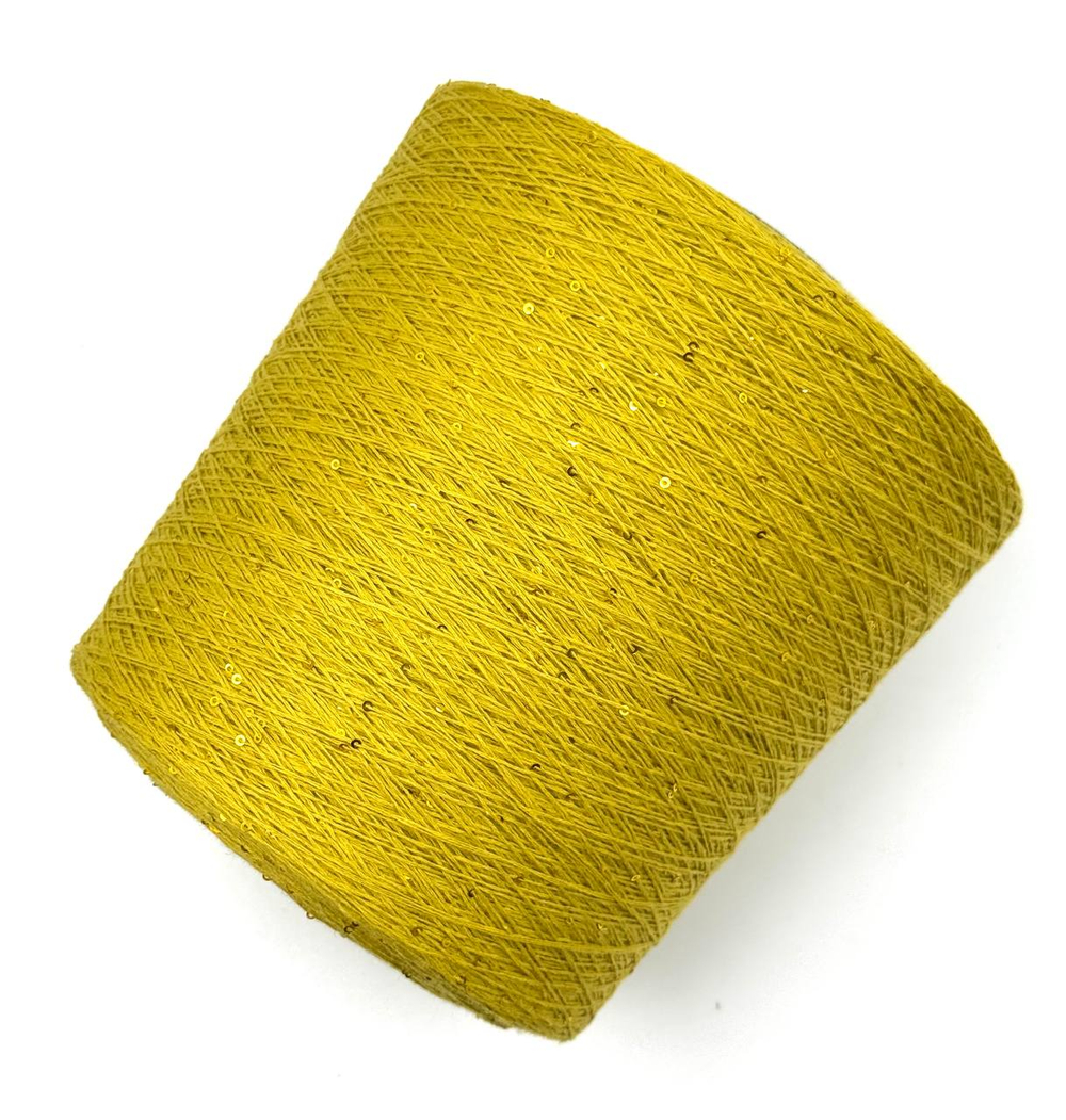 Кариаджи сток для куч. Шелк 100% + микропай 800 м в 100 г горчичный жёлтый