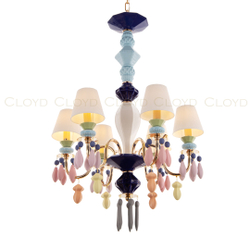 Люстра Cloyd LOTTIE-A C6 / Ø56 см- цветная керамика - золото (арт.11043)