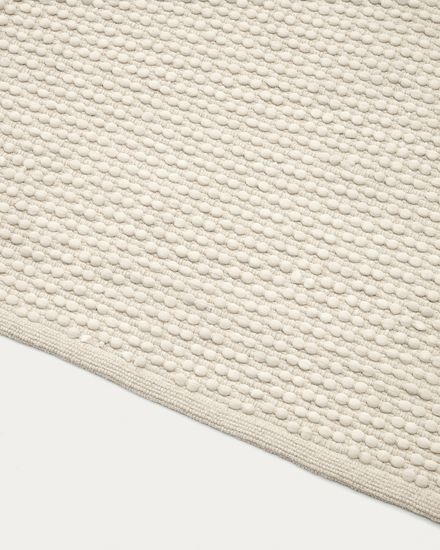Mascarell Ковер из хлопка и полипропилена белого цвета 200 x 300 см