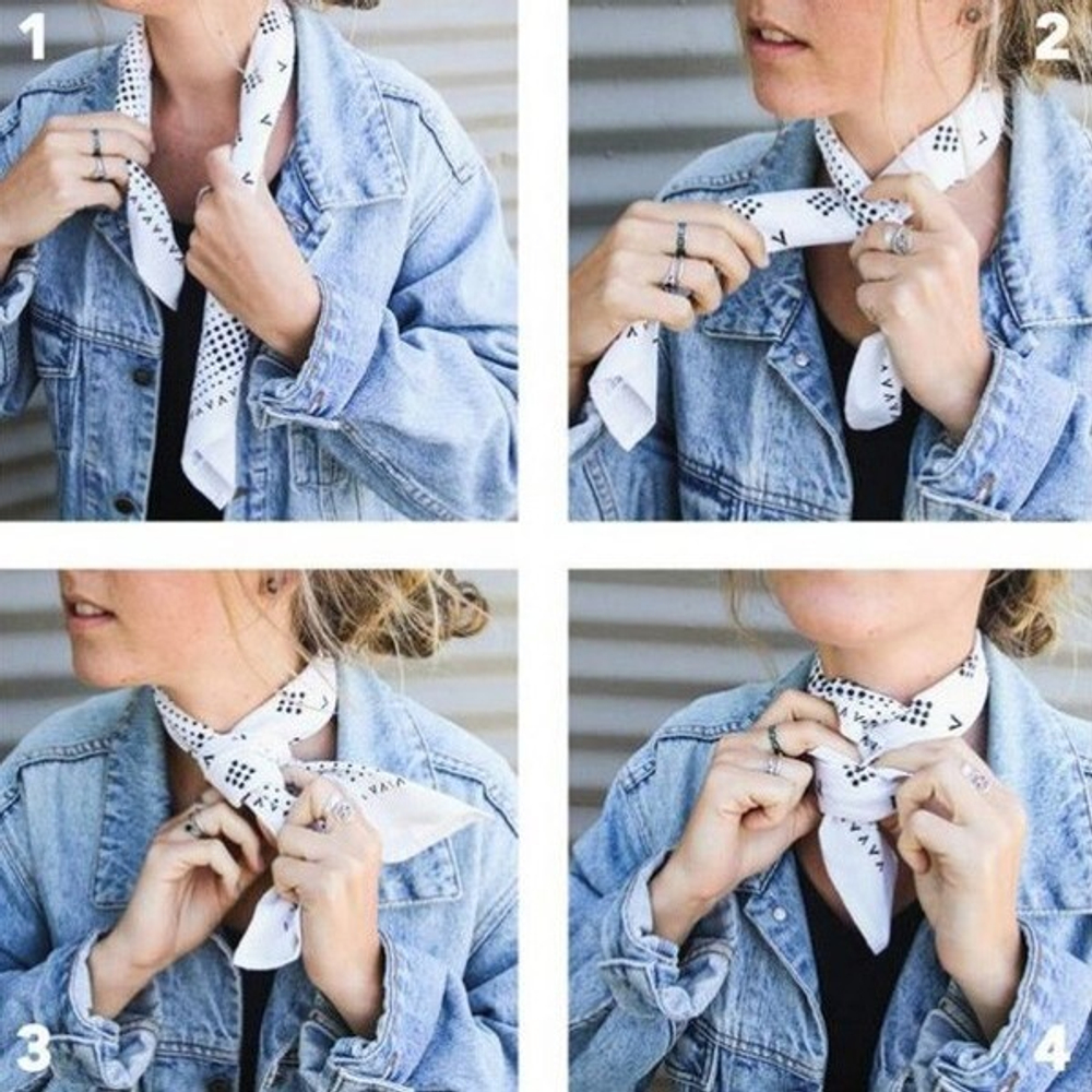 Платок «Your Style - Плетение», микс 4 цвета, 50*50см