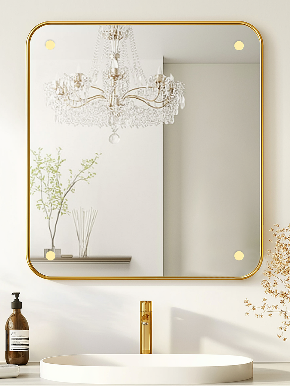 Декоративные держатели для зеркала табличек золото глянец