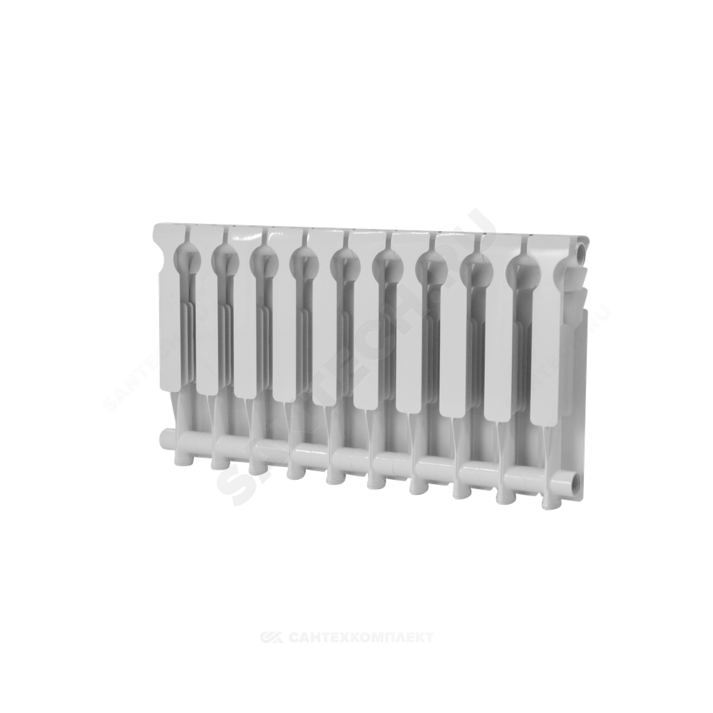 Радиатор алюминиевый Delta Plus 350 10 секций Qну=1030 Вт RAL 9016 (белый) Ogint