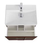 Подвесная тумба с раковиной Belbagno DUE 50 см Noce DUE-500-2C-SO-NOCE-P + BB-8076-3-50